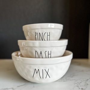 Rae Dunn Artisan Collection by Magenta - MIX, DASH, PINCH Nesting Mixing Bowls